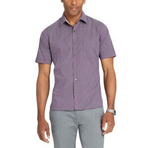 Van Heusen Short Sleeve Button-Front Shirt in Pur Velvet Purple New With Tags Si